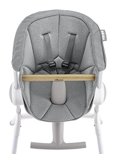 BEABA Adjustable High Chair Height Adjustable Baby High Chair with Six Height Settings from Kitchen Table to Island Gray