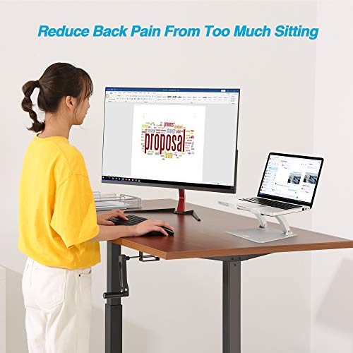 AVLT Handle Crank System Standing Desk Frame 48.4in Height Adjustable Desk Legs Smooth Crank Action Black