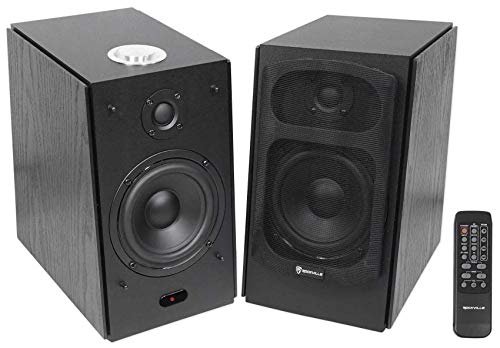 (2) Rockville HD5B 5" 150w RMS Powered Bluetooth Bookshelf Home Theater Speakers