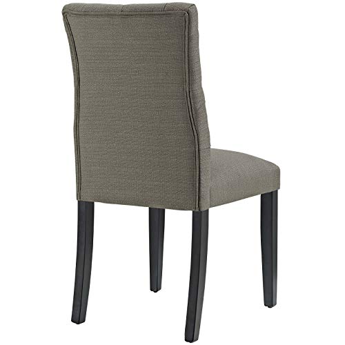 Modway Duchess Dining Chair Fabric Set of 4, Four, Granite