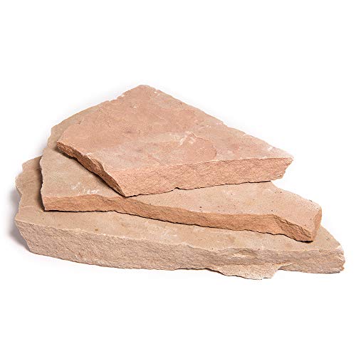 Landscape Patio Flagstone | 1000 Pounds | Natural Rock Pathway Stepping Stone Slabs for Gardens, Terrariums, Landscape Design, Driveway Pavers and Walkway Steppers (Arizona Classic Oak)