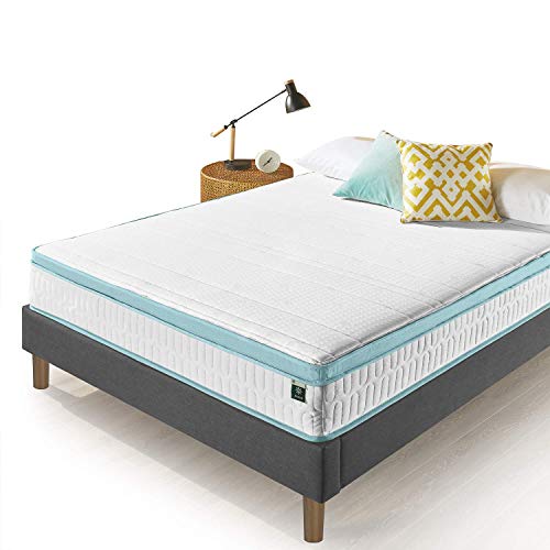 Zinus 10 Inch Mint Green Memory Foam Hybrid Spring Mattress, Full