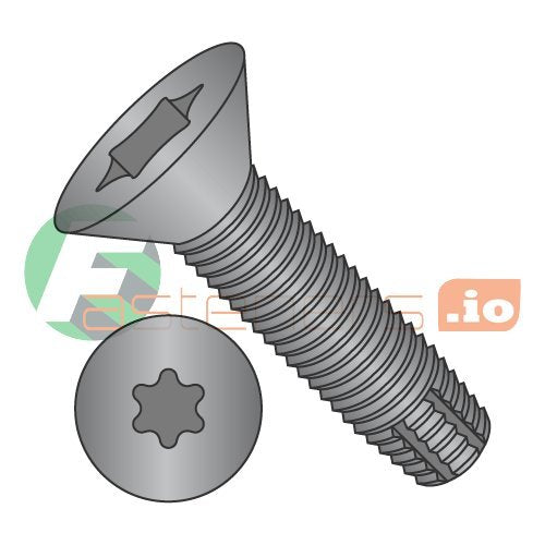 1/4-20 x 5 Flat Head Floorboard Thread Cutting Screws, Type F, (Star - Six Lobe Drive), Black Phosphate Finish, Countersunk, T-30 Drive (Carton: 300pcs) Alloy Steel