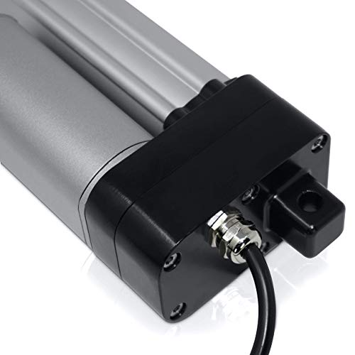 12V Waterproof (450 lbs. / 4 in.) Linear Actuator |IP68M/IP69K Protection for Industrial, Solar Usage | Brushed DC Electric Motor and Stainless-Steel Stroke Rod | Model PA-10-4-450-N-12VDC