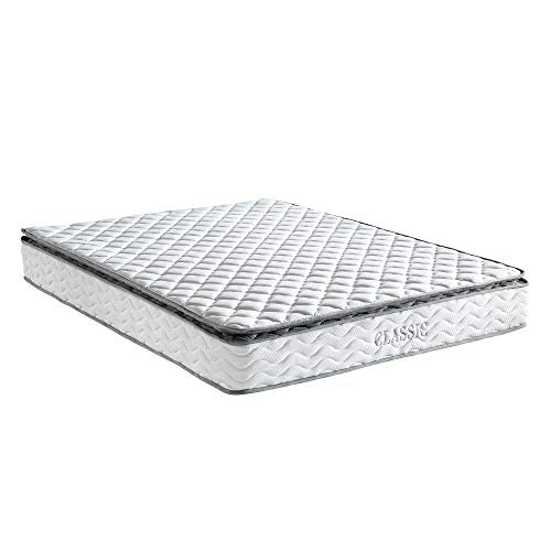 Classic Brands Serena Pillow Top Innerspring 10-Inch bed_mattress_conventional, Twin XL, White