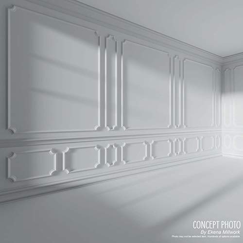 Ekena Millwork PML14X04OX-CASE-12 Panel Moulding Center (12-Pack), 14 7/8"W x 4 1/4"H, Factory Primed, 12 Count