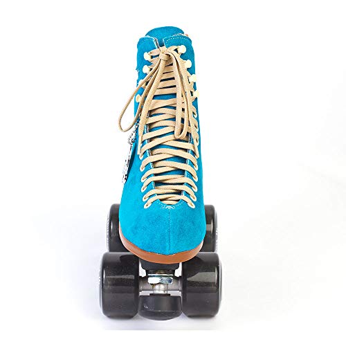 Moxi Skates - Lolly - Fashionable Womens Quad Roller Skate | Pool Blue | Size 4