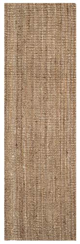 Safavieh Natural Fiber Collection NF447M Handmade Chunky Textured Premium Jute 0.75-inch Thick Runner, 2'6" x 14' , Grey