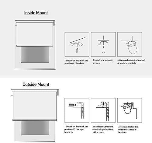 Motorized Shades Motorized Blackout Shades Roller Shades Blackout Blinds for Smart Home and Office 52x72, White