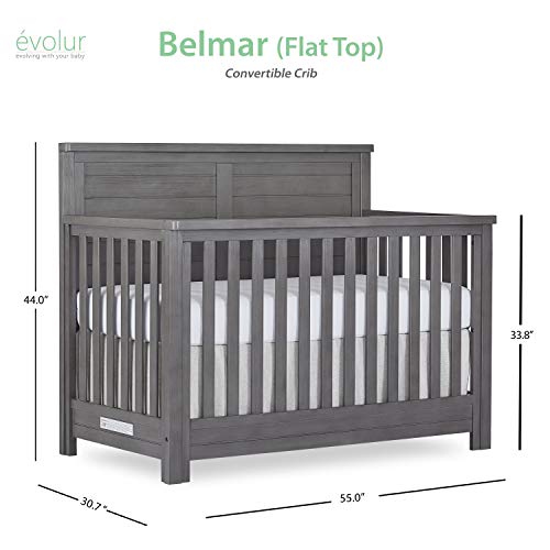 Evolur Belmar Flat 5 in 1 Convertible Crib