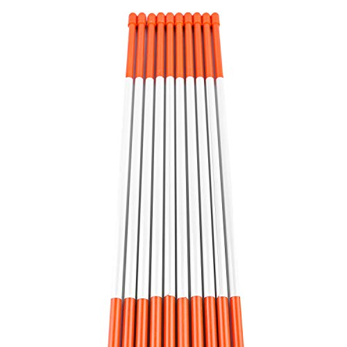 72" Driveway Markers, Snow Stakes, Plow Stakes, Orange Reflective Fiberglass 6' (400)