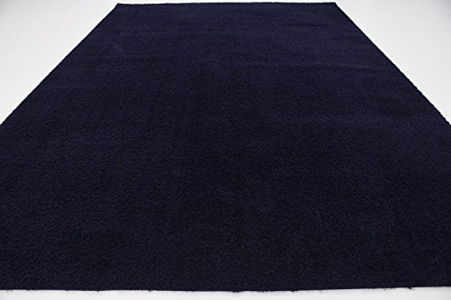 Unique Loom Serenity Solid Shag Collection Super Soft Micro Polyester Midnight Blue Area Rug (9' 0 x 12' 0)