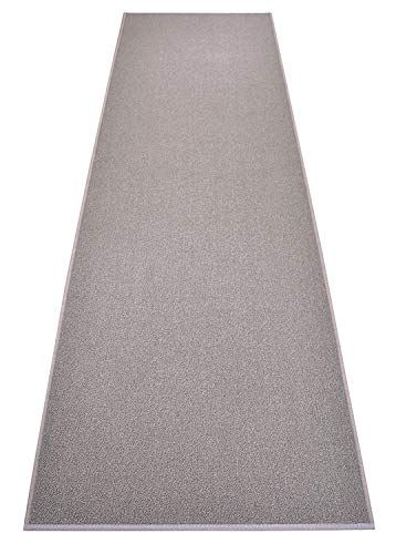 RugStylesOnline Custom Size Solid Grey Roll Runner 26 in Wide x Your Length Choice Slip Resistant Rubber Back Area Rugs and Runners (Grey, 39 ft x 26 in)
