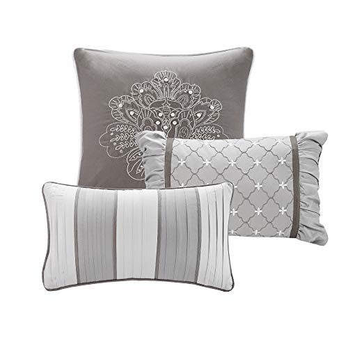 Madison Park Bellagio Coverlet Set, King/Cal King, Grey