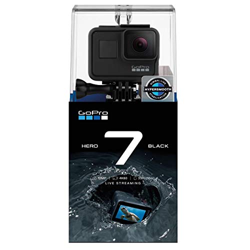 GoPro Black Waterproof Digital Action Camera with Touch Screen 4K HD Video 12MP Photos Live Streaming 128GB microSD Card