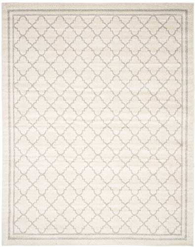 SAFAVIEH Amherst Collection AMT422E Moroccan Trellis Non-Shedding Living Room Bedroom Dining Home Office Area Rug, 9' x 12', Beige / Light Grey