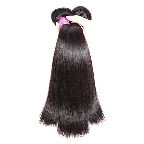 ISEE Hair 8A Peruvian Remy Hair Silky Straight Hair Weave 100% Unprocessed Peruvian Straight Hair 3 Bundles Natural Color 20inches