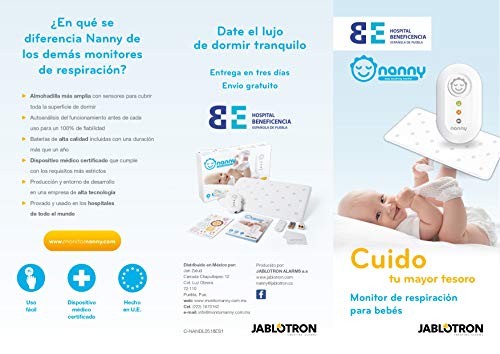 NANNY Baby Movement European Monitor - EU Medical ‎device SIDS Certified - NOW ON US ‎MARKET + ‎Breastfeeding Apron.