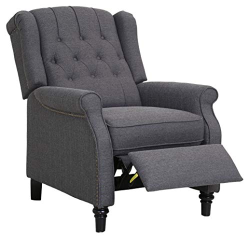 Ravenna Home Pritchard Classic Recliner, 29.1"W, Dark Grey