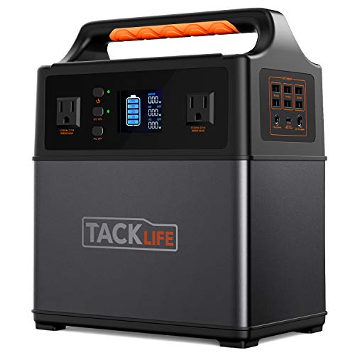 TACKLIFE P40 400Wh Portable Power Station Pure Sine Wave 110V / 300W AC / DC Solar Generator with Multiple Outlets, Rechargeable Backup Power Supply for Outdoor Using