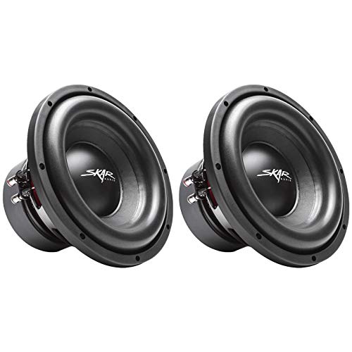 (2) Skar Audio Sdr-10 D2 10" 1200W Max Power Dual 2 Ohm Car Subwoofers, Pair of 2