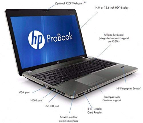 HP ProBook 4540s Intel i3-3110M 2.40Ghz 4GB RAM 320GB HDD Win 10 Pro Webcam (Certified Refurbished)