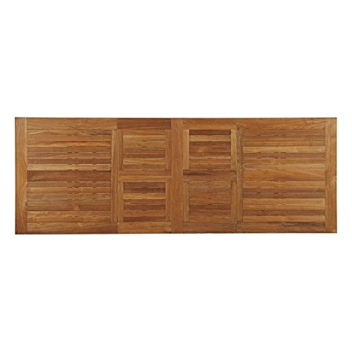 Modway EEI-2714-NAT Marina Premium Grade A Teak Wood Outdoor Patio Extendable, Dining Table, Natural