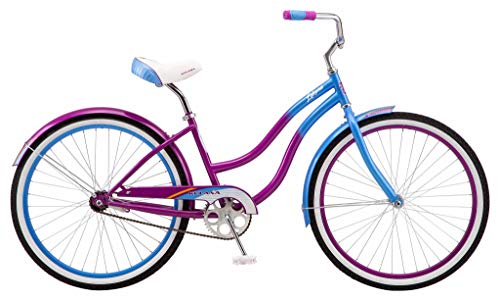 Kulana Lakona Shore Adult Beach Cruiser Bike, 26-Inch Wheels, Single Speed, Blue/Purple
