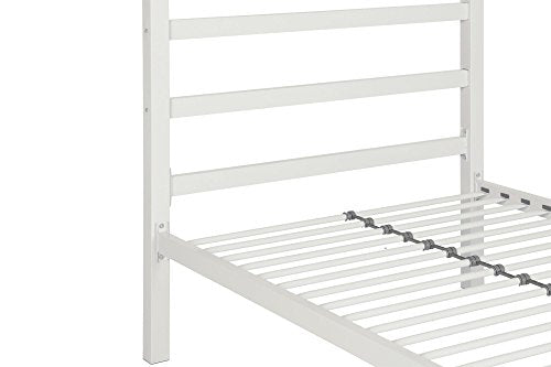 DHP Modern Metal Canopy Bed, Twin, White