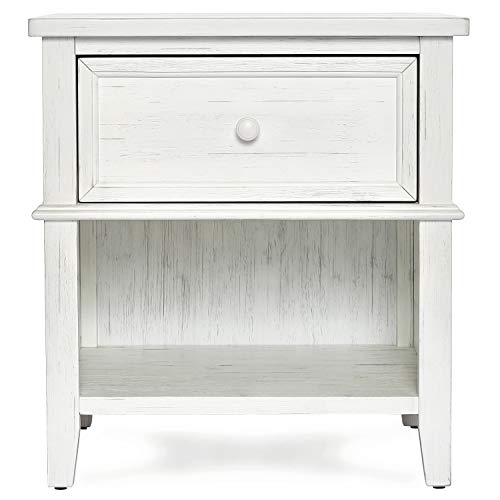 Evolur Universal Nightstand, Weathered White