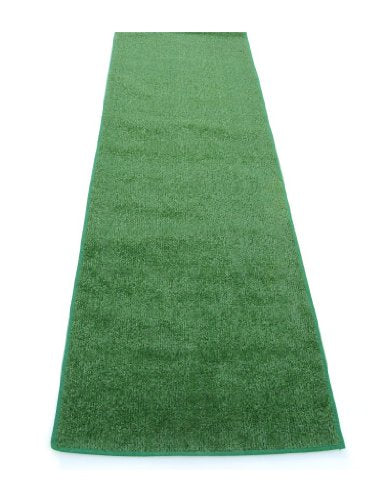 12' Round - Green 1/4" Thick - 8 oz. Artificial Grass Turf Carpet Indoor Outdoor Area Rug with Finished Edges