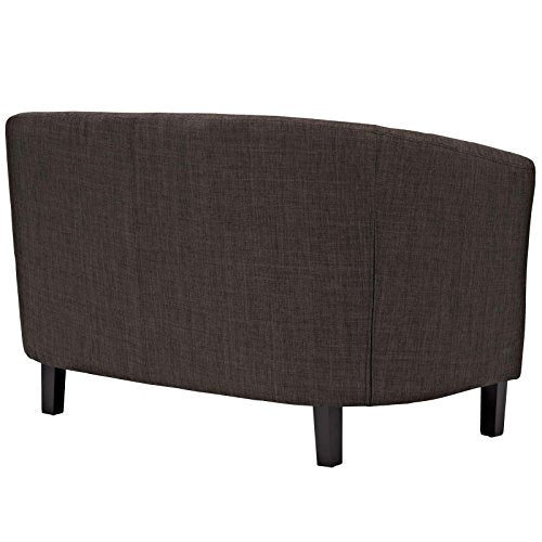 Modway Prospect Upholstered Contemporary Modern Loveseat In Brown