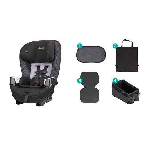 Evenflo Stratos 65 Convertible Car Seat, Boulder with Car Seat Accessory Kit