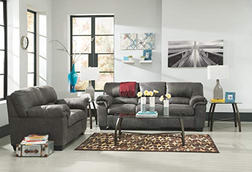 Signature Design by Ashley - Bladen Contemporary Plush Upholstered Sleeper Sofa - Full Size Mattress, Slate Gray