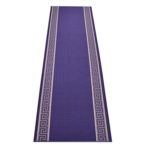 RugStylesOnline Custom Runner Meander Roll Runner 36 Inch Wide x Your Length Size Choice Slip Skid Resistant Rubber Back 7 Color Options (Royal Blue, 30 ft x 36 in)