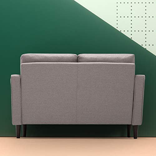 Zinus Benton Mid-Century Upholstered 52.8 Inch Sofa Couch / Loveseat, Stone Grey Weave