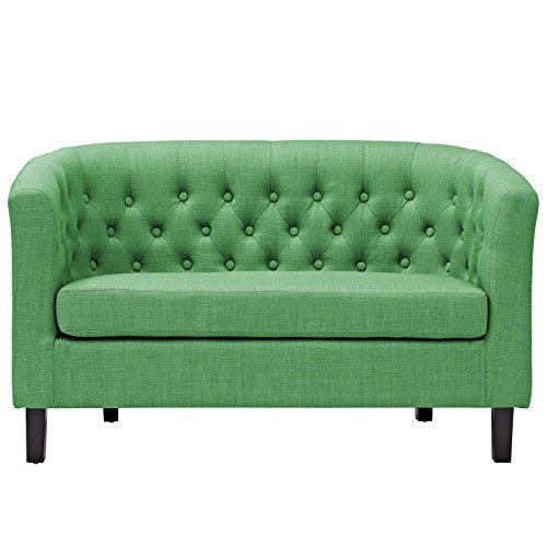 Modway Prospect Upholstered Contemporary Modern Loveseat In Kelly Green