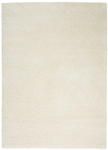 Nourison Malibu Shag Area Rug, 6'7" x9'6, Ivory