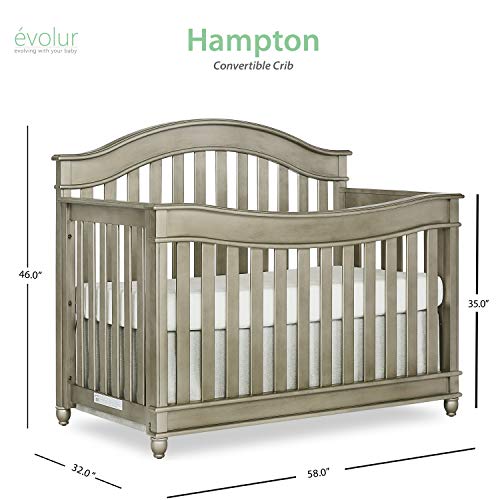 Evolur Hampton/ Parkland 5 in 1 LifeStyle Convertible Crib