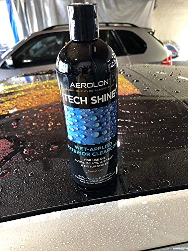 Aerolon - Tech Shine - Fast Wet-Applied Coating - Polymeric Car Wax - Top Coat Polish and Sealer - One 5-Mins Application to Hydrophobic Shine and Protect All Exterior Car Surfaces - 1 Gallon Jug