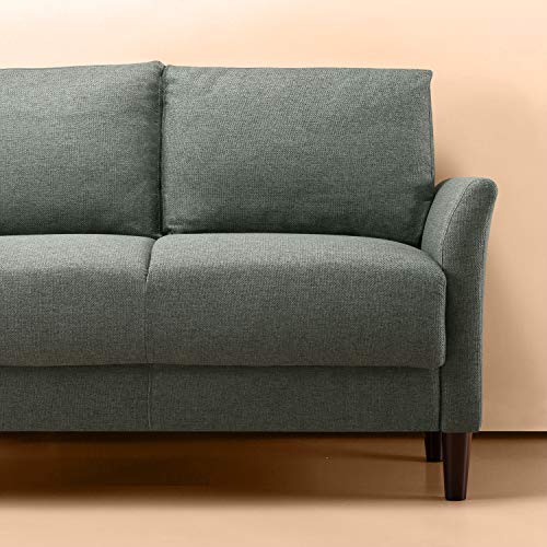 Zinus Jackie Classic Upholstered 53.5 Inch Sofa Couch / Loveseat, Grey Hint Green