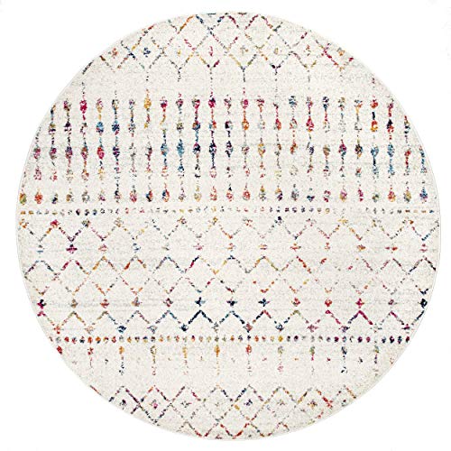 nuLOOM Moroccan Blythe Area Rug, 10' Round, Light Multi