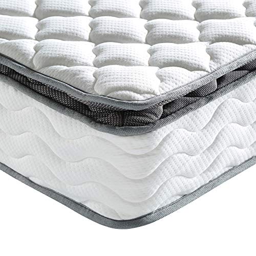 Classic Brands Serena Pillow Top Innerspring 10-Inch bed_mattress_conventional, Twin XL, White