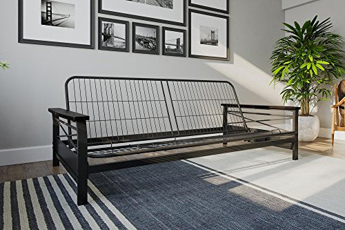 DHP Metal Frame, Full Size Nancy Futon, Black