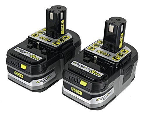 (2) Ryobi One+ 18v Lithium Plus HP Batteries 3Ah Li-Ion P191