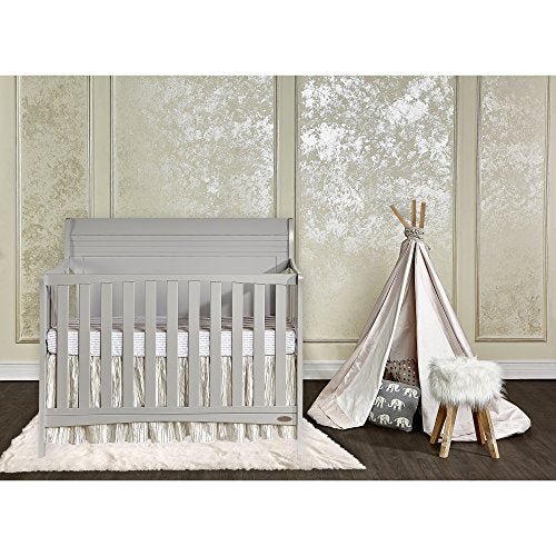 Dream On Me Bailey 5-in-1 Convertible Crib, Dove Grey, Full size