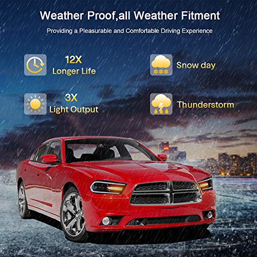 A&K Led Headlights for Dodge Charger 2015 2016 2017 2018 2019 2020,Dual Beam Head Lamp Assembly with Turn Signal Light and Led Daytime Running Light,Driver and Passenger Side(Clear Len)