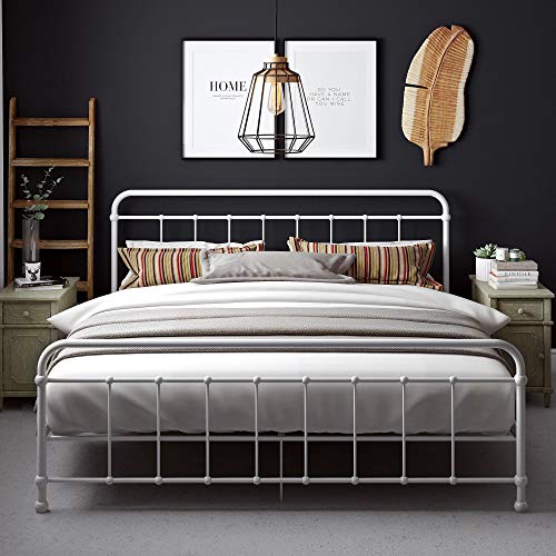 DHP Beaumont, King, White Metal Bed