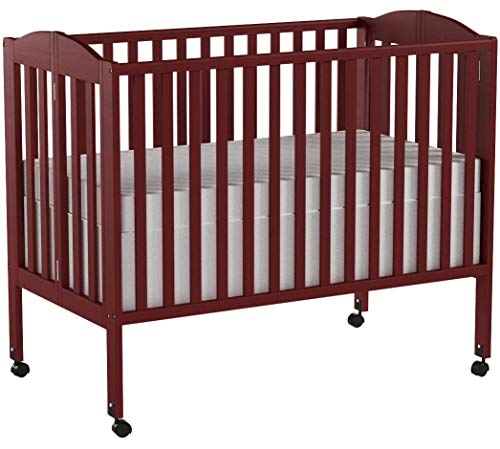 Dream On Me Folding Full Size Crib, Steel Grey