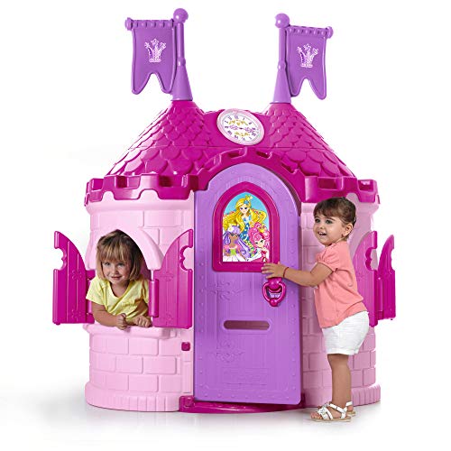 ECR4Kids Junior Princess Palace Playhouse W/ Working Doorbell Full Sized Door Mail Slot & Shutters Indoor Outdoor Play Over 5ft Tall